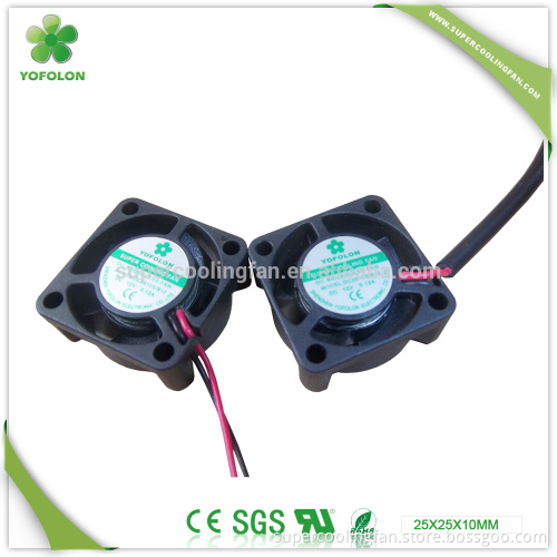 25x25x10mm YOFOLON Low volt mini cpu fan 5V high flow electric dc toyon fans